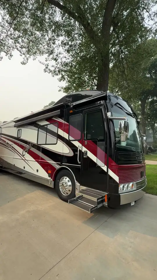 Motorcoach detailed on site in West Michigan