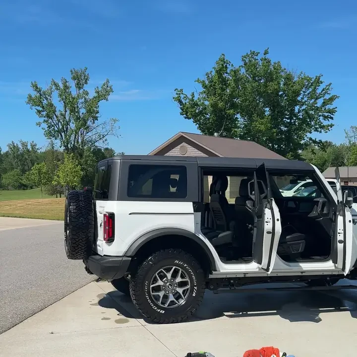 Ford Bronco detailed in a driveway