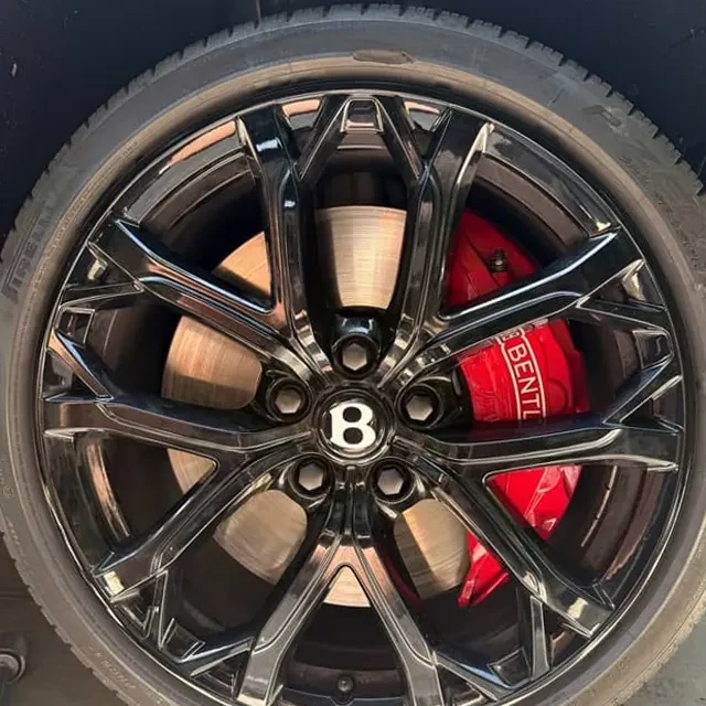 Bentley wheel after curb rash repair