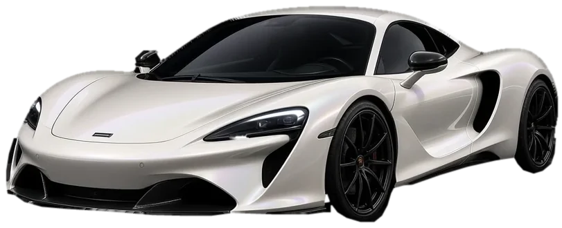 White sports car protected with SunCoat 5-Year ceramic coating