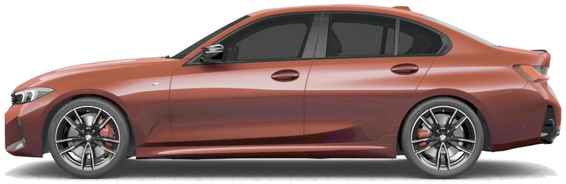 BMW 3 Series in profile with 15% window tint