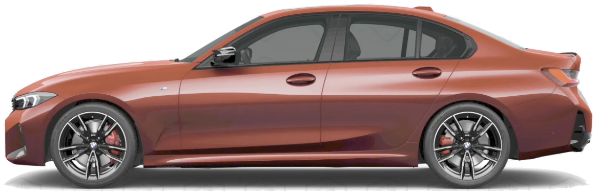 BMW 3 Series in profile with 55% window tint